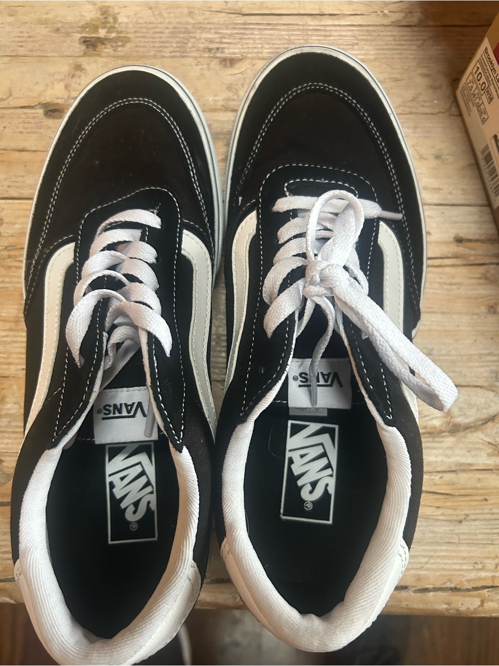 Vans Black and White Old Skool Low-Top Sneakers